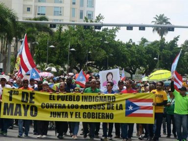 Porto Rico faz greve geral no 1º de Maio contra arrocho e descaso