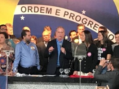 PDT oficializa candidatura de Ciro Gomes à Presidência da República