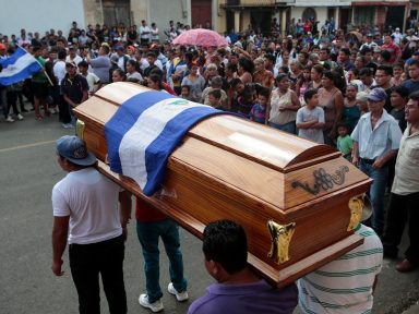 Na Nicarágua número de mortos chega a 448