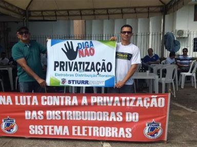 Servidores da Eletrobrás param e alertam sobre privatização