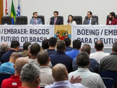 Audiência aponta que venda da Embraer é ameaça à soberania, tecnologia e emprego