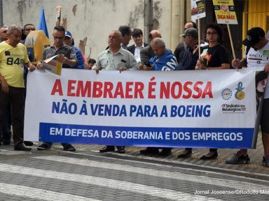 Sindicato alerta população sobre impactos para a cidade-sede com venda da Embraer