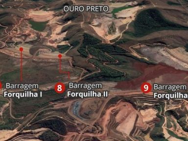 Rompimento de barragem da Vale em Ouro Preto ameaça atingir BH