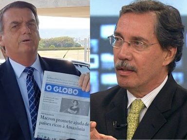 Irado com cobertura do panelaço pela Globo, Bolsonaro ataca Merval