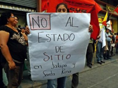 Movimentos sociais da Guatemala repudiam Estado de Sítio