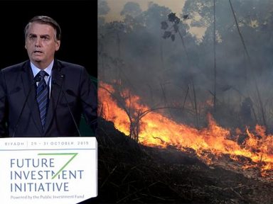 Bolsonaro diz que “potencializou” queimadas na Amazônia