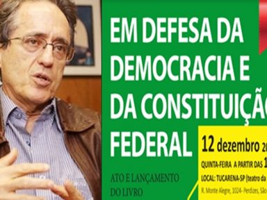 Ato contra o fascismo reúne democratas no Teatro Tucarena em São Paulo