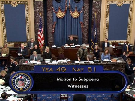 Impeachment: Senado acoberta Trump ao recusar testemunhas e novas provas