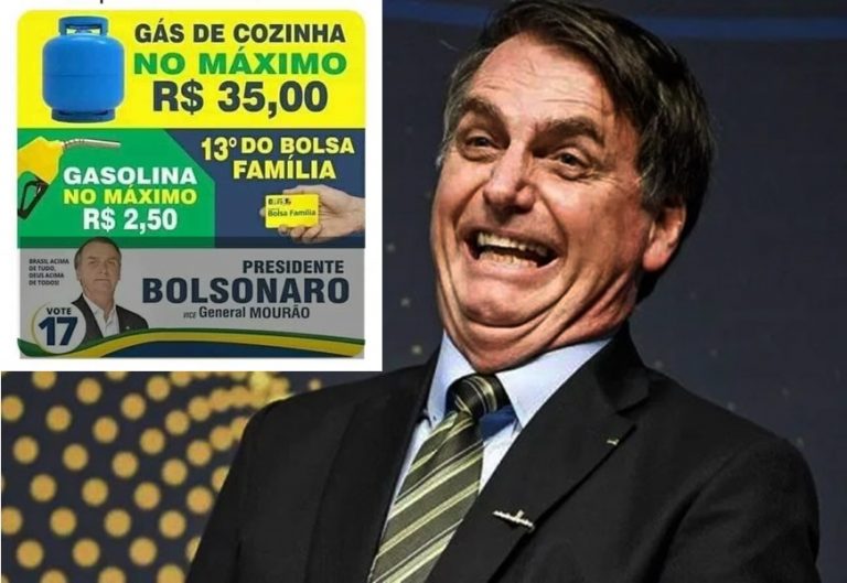 Estelionato Eleitoral Bolsonaro Prometeu Gasolina A R 2 50 E Gás A R