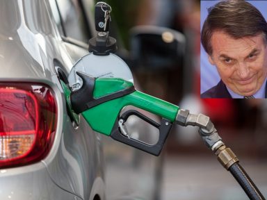 Gasolina está cara porque Bolsonaro gruda seu preço ao dólar