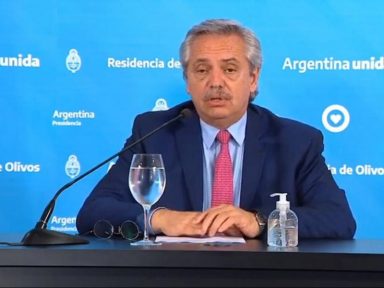Presidente argentino estende quarentena: “Economia se reergue, vida perdida não”