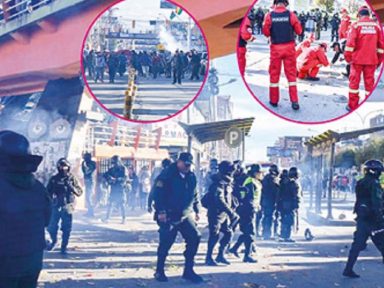 Bolívia: polícia reprime protesto contra presença da autoproclamada Áñez