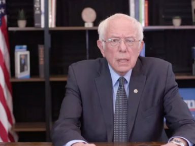 Sanders pede união contra o “falastrão Trump” diante da “maior crise desde a 2ª Guerra”