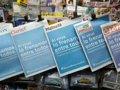 “Frearemos juntos o vírus”, afirmam os jornais argentinos em capa unificada