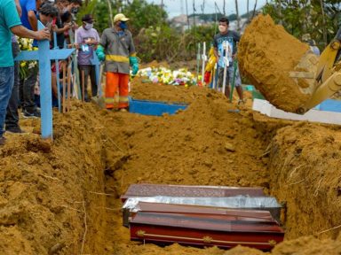 Com 5.017 mortes, Brasil ultrapassa China em vítimas do coronavírus