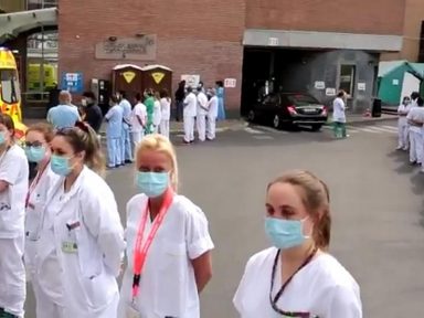 Médicos e enfermeiras belgas protestam contra cortes no orçamento e salários