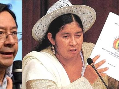 Arce: “Exemplo, Silvia Lazarte foi a presidente da Constituinte que mudou a Bolívia”