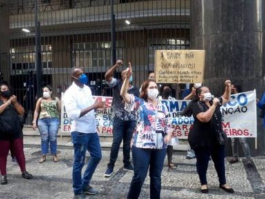 Sem salários, funcionários terceirizados da Saúde entram em greve no Rio