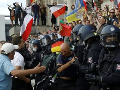 Neonazis negacionistas da Covid tentam invadir parlamento alemão e são detidos