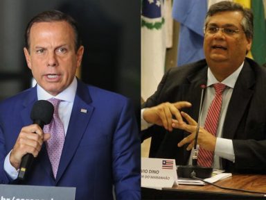 Flávio Dino e João Doria rechaçam provocações de Bolsonaro