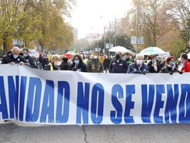 Defesa da Saúde Pública leva às ruas de Madri 10 mil profissionais do setor