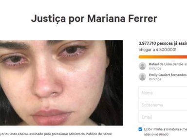 Abaixo-assinado por Justiça para Mariana Ferrer já ultrapassa 4 milhões de assinaturas
