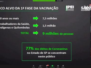 Governo de SP apresenta a prefeitos plano de vacinação a partir de 25 de janeiro