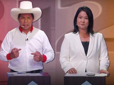 Eleições presidenciais no Peru: Castillo tem 11 pontos de vantagem contra Fujimori