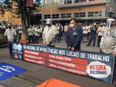 Centrais protestam contra Bolsonaro e conclamam trabalhadores às ruas neste sábado
