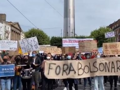 Atos contra Bolsonaro são registrados em pelo menos 20 cidades no exterior