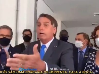 Surtado, Bolsonaro ataca Globo, CNN, xinga e manda seguidores calarem a boca