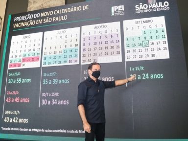 SP antecipa vacinação de adultos e Doria critica Bolsonaro: “só prejudicou o Brasil”