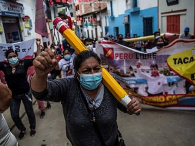 Manifestação em Lima exige proclamação de Castillo como vencedor da eleição