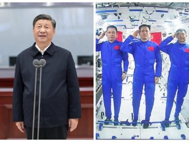 Em conversa com astronautas, o presidente Xi saudou seu trabalho na 1ª estação espacial da China