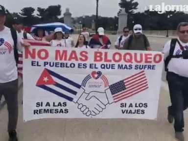 Concentração diante da Casa Branca exige de Biden o fim do bloqueio a Cuba