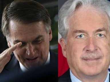 Bolsonaro recebe chefe da CIA e, obediente, ataca China e promete golpe