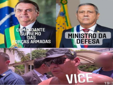 Bolsonaro ataca a todos e já não respeita nem mesmo o seu vice