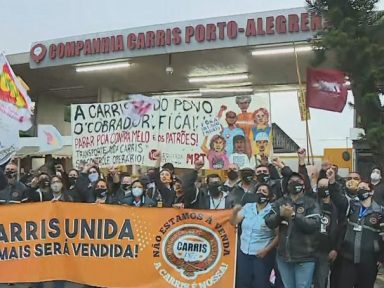 Porto Alegre: funcionários da Carris fazem novo protesto contra privatização
