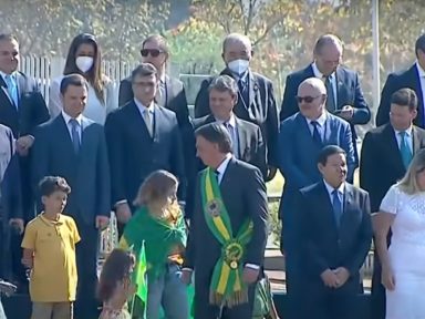 Fux, Lira e Pacheco não participaram da cerimônia de hasteamento com Bolsonaro