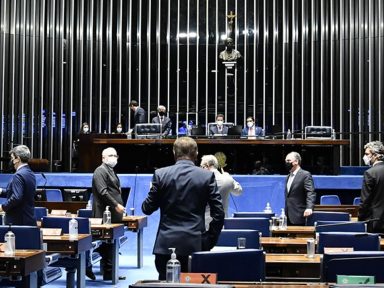 Líderes partidários no Senado defendem reação às afrontas de Bolsonaro