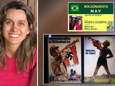 MP-DF investiga promotora bolsonarista que publicou cartazes nazistas nas redes sociais