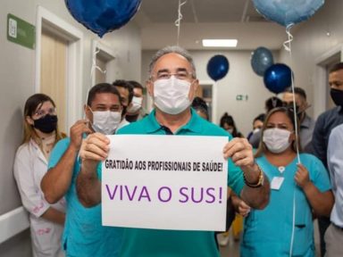 Prefeito de Belém vence Covid após 13 dias internado e agradece ao SUS