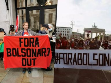 Berlim, Munique, Friburgo, Londres, Paris e Madri têm atos contra Bolsonaro