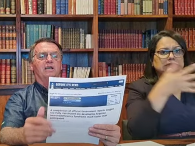 Mentiras de Bolsonaro associando vacinas à Aids foram removidas da internet