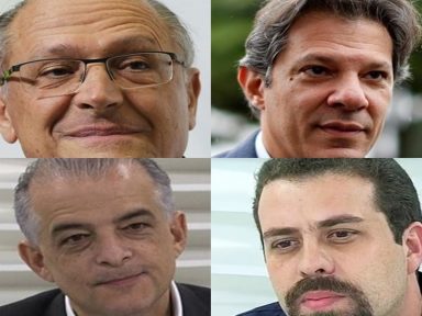 Alckmin, Haddad e França lideram disputa pelo Governo de São Paulo, diz Datafolha