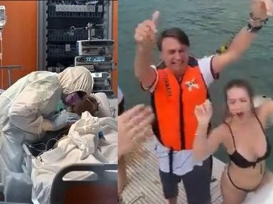 No meio da crise, Ministério da Saúde segue fora do ar e Bolsonaro na praia