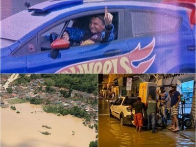 Enquanto Bolsonaro se esbalda no parque, BA e MG têm 260 cidades em situação de emergência