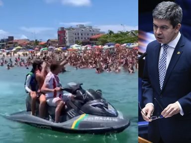 Randolfe: “é uma ofensa Bolsonaro passear de jet ski enquanto brasileiros sofrem com as enchentes”