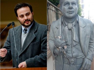 Vandalismo contra Jango, por Christopher Goulart