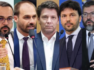 Eduardo Bolsonaro, Weintraub, Araújo, Frias e Faria trocam patadas entre eles